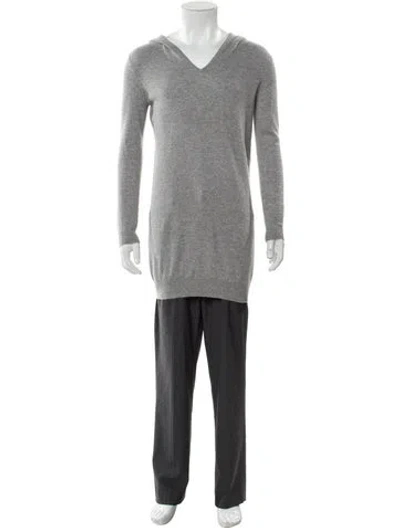 Pre-owned Saved Ny V-neck Sweater In Gray