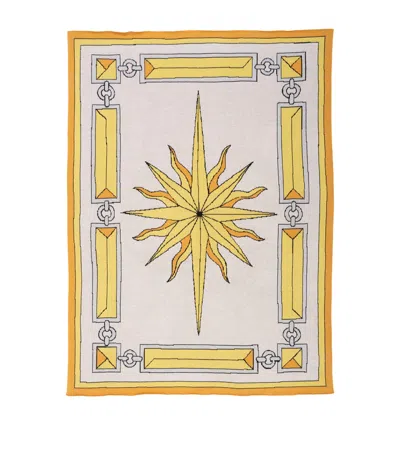 Saved Ny X Damien Nicolas Roux Cashmere Sunburst Throw In Yellow