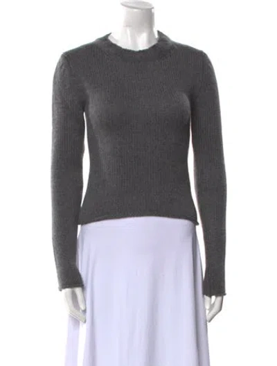 Pre-owned Saverio Palatella Cashmere Crew Neck Sweater In Gray