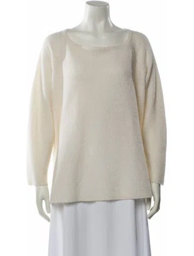 Pre-owned Saverio Palatella Cashmere Scoop Neck Sweater In Neutral