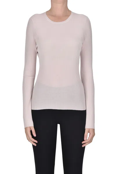 Saverio Palatella Ribbed Cashmere And Silk Pullover In White