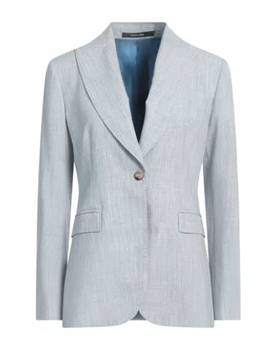 Savese Club Woman Blazer Sky Blue Size 8 Polyester, Viscose, Elastane