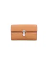 Savette Mini Rectangular Shoulder Bag In Smooth Calf Leather In Brown
