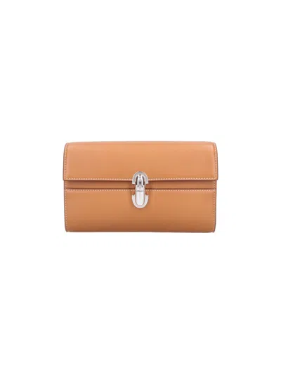Savette 100% Calfskin Crossbody Bag For Women In Brown