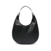 Savette The Small Florence Hobo In Smooth Calf Leather In Black