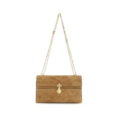 Savette Beige Calf Leather Bos Taurus Shoulder Bag