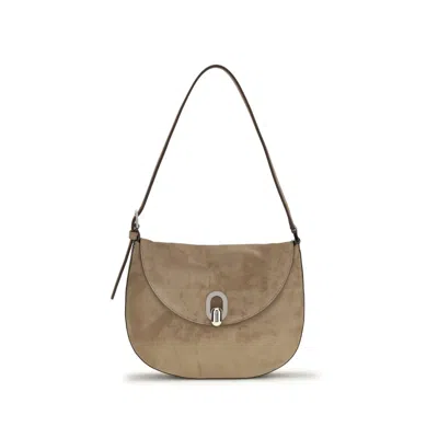 Savette Beige Calf Leather Bos Taurus Shoulder Women's Bag