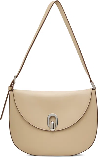 Savette Beige Small Tondo Bag In 270 Bone