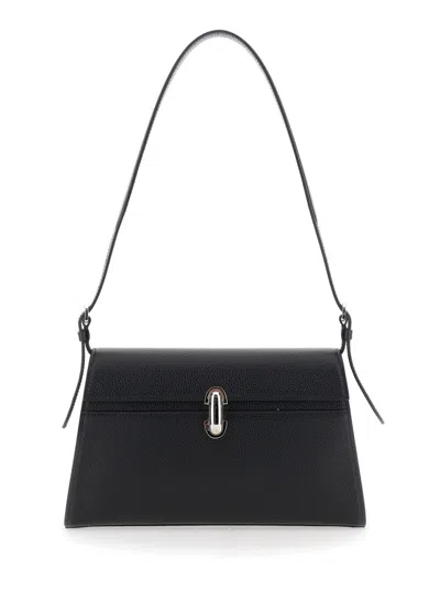 Savette Black Leather Shoulder Bag