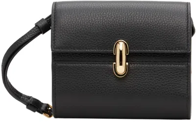 Savette Symmetry Grained Leather Wallet In 001 Black