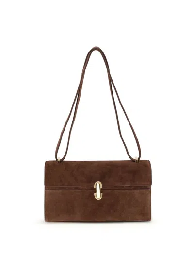 Savette Brown Calf Leather Bos Taurus Shoulder Bag