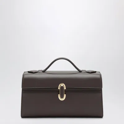 Savette Brown Small Symmetry Pochette Mini Handbag In Leather