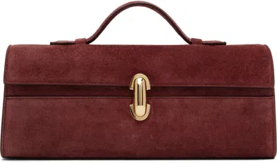 Savette Burgundy Slim Symmetry Pochette Bag In 601 Wine