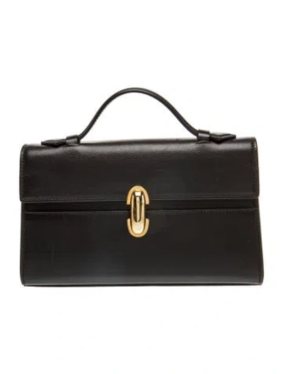 Pre-owned Savette Calfskin Symmetry In Black