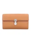 Savette Mini Rectangular Shoulder Bag In Smooth Calf Leather In Brown