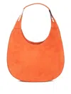 Savette Florence Crescent-shaped Shoulder Bag In Orange