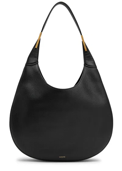 Savette Florence Leather Hobo Bag In Black