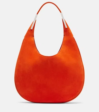 Savette Florence Suede Shoulder Bag In Orange