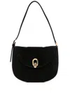 Savette Women Small Tondo Hobo In Suede Bag In Black