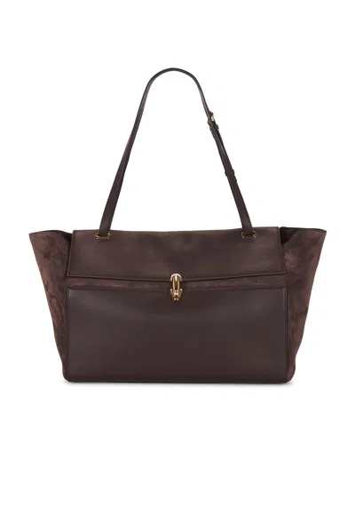 Savette Large Trapeze Shoulder Bag In Coffee