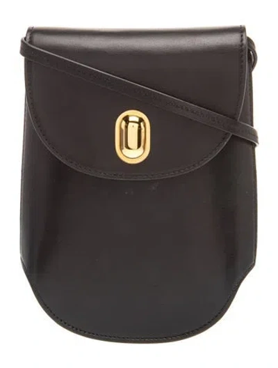 Pre-owned Savette Leather Crossbody Bag In Black