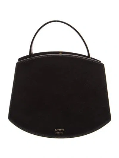 Pre-owned Savette Leather Florence In Black