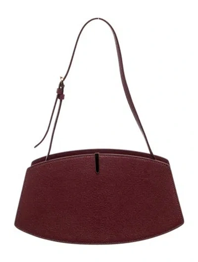 Pre-owned Savette Leather Florence Small In Burgundy