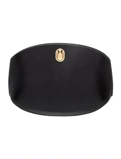 Pre-owned Savette Leather Minaudière In Black