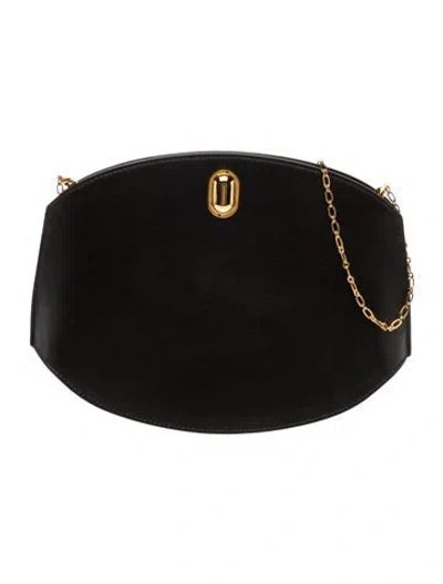 Pre-owned Savette Leather Shoulder Bag In Black