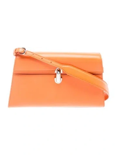 Pre-owned Savette Leather Symmetry In Orange