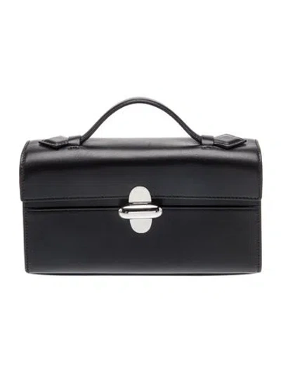 Pre-owned Savette Leather Symmetry Pochette In Black