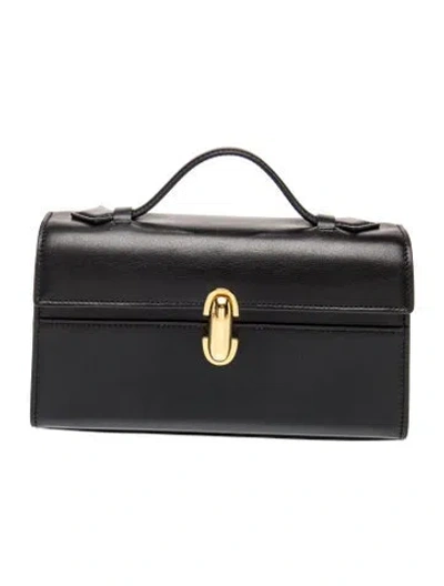 Pre-owned Savette Leather Symmetry Pochette In Black