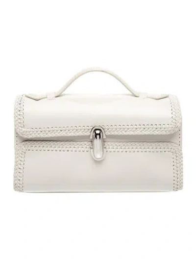 Pre-owned Savette Leather Symmetry Pochette Small In White