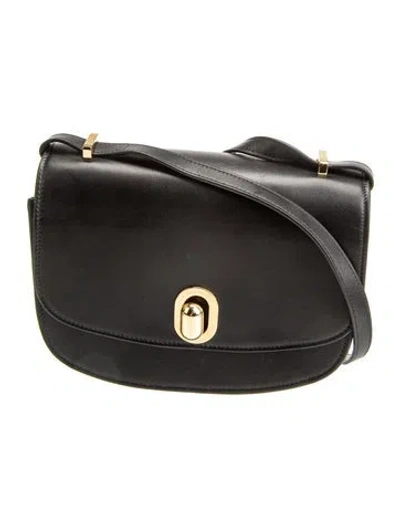 Pre-owned Savette Leather Tondo 22 In Black