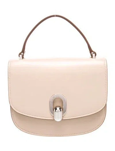 Pre-owned Savette Leather Tondo Mini In Neutral
