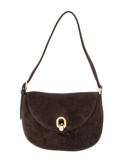 Pre-owned Savette Leather Tondo Small In Brown
