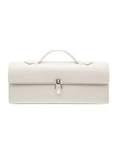 Pre-owned Savette Leather Top Handle Bag In Neutral