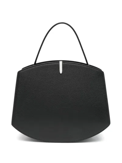Savette Leather Tote Bag In Black