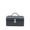 Savette Symmetry Pochette In Grained Calf Leather In Blue