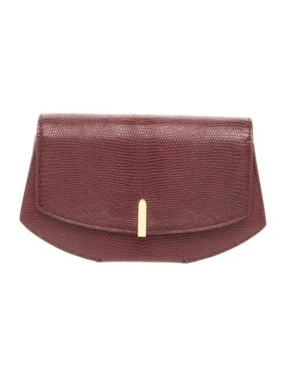 Pre-owned Savette Lizard Florence In Burgundy
