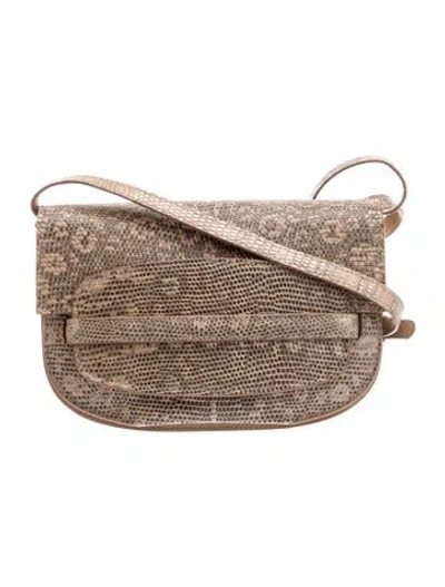 Pre-owned Savette Lizard Sport Convertible In Neutral