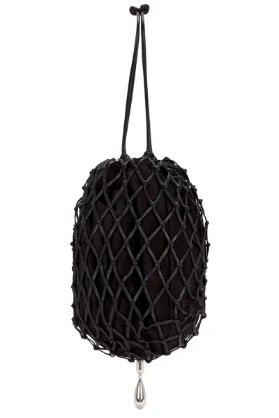 Savette Macrame Pouch Bag In Black