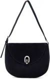 Savette The Small Tondo Suede Hobo Bag In 410 Navy
