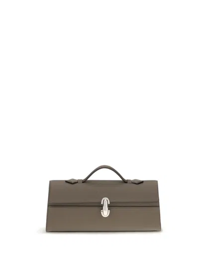 Savette Slim Symmetry Clutch In Gray