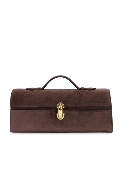Savette Slim Symmetry Pochette Bag In Brown