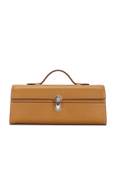 Savette Slim Symmetry Pochette Bag In Orange