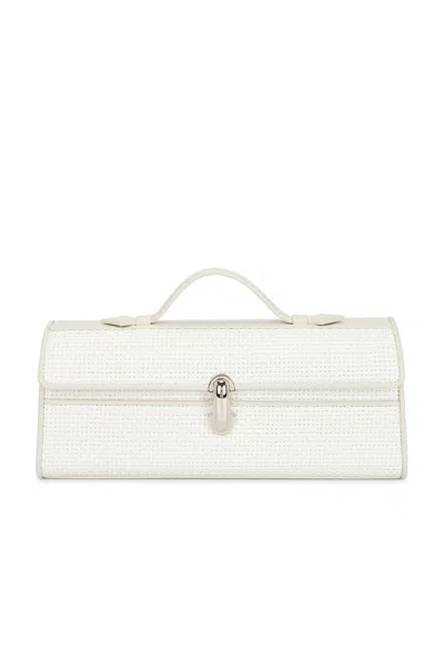 Savette Slim Symmetry Pochette Bag In White