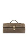 Savette "slim Symmetry" Pochette In Suede