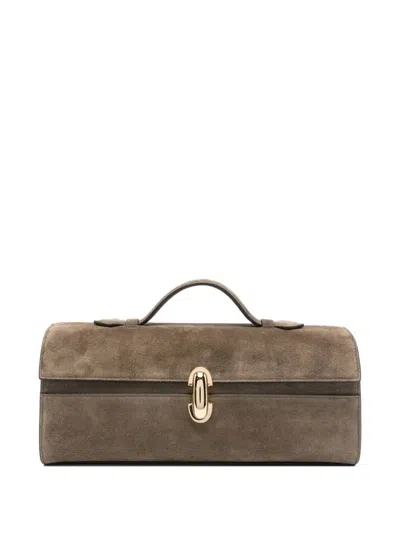 Savette "slim Symmetry" Pochette In Suede