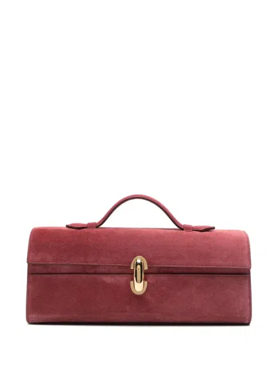 Savette Slim Symmetry Tote Bag In Red